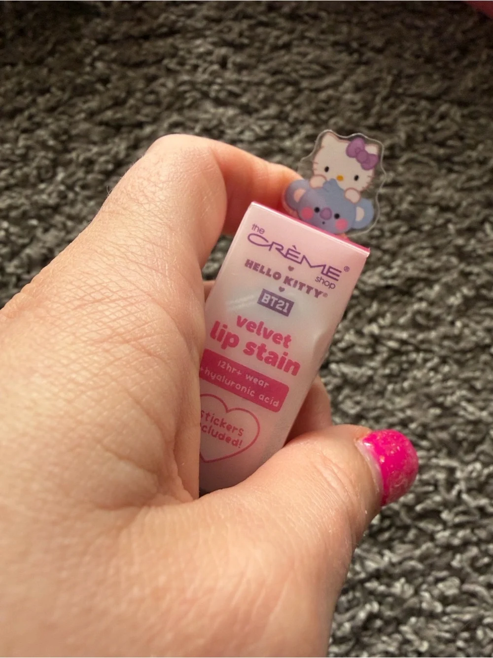The Crème Shop Hello Kitty BT21 Velvet Lip Stain Limited Edition